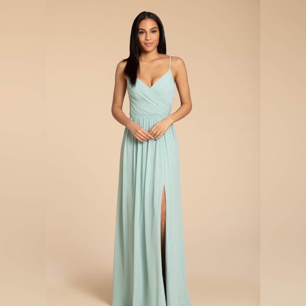 Hayley Paige Style# 5951 Sz.14 Ice Blue